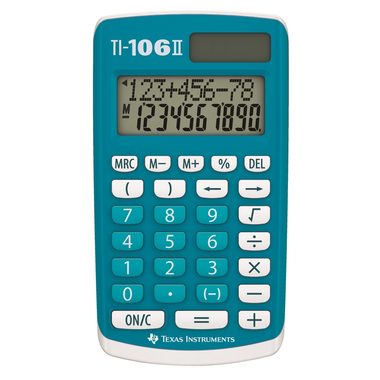 Texas Instruments, TEXAS INSTRUMENTS Schulrechner TI-106II 10-stellig blau/weiss