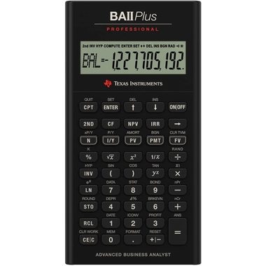 Texas Instruments, TEXAS INSTRUMENTS Finanzrechner TI-BAII+ professional d/f/e