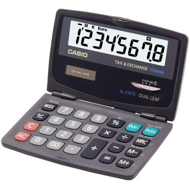 Casio, CASIO Taschenrechner SL-210TE SL-210TE Solar, 10-stellig dunkelblau