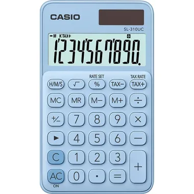 Casio, CASIO Taschenrechner SL310UCLB 10-stellig hellblau