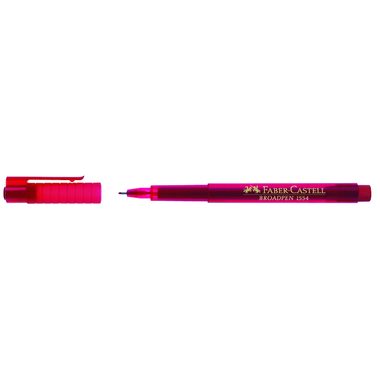 Faber-Castell, FABER-CASTELL Fineliner Broadpen 1554 0.8mm 155421 rot