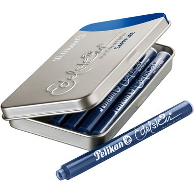 Pelikan, PELIKAN Tintenpatrone Edelstein 339630 blau 6 St&uuml;ck
