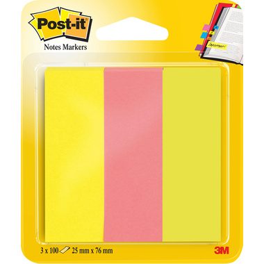 Post-it, POST-IT Page Marker Neon 76x25mm 671-3 neon 3-farbig 3x100 Streifen