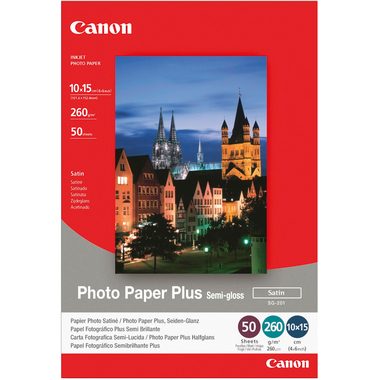 Canon, CANON Photo Paper Plus 260g 10x15cm SG2014x6 PIXMA, semi-glossy 50 Blatt