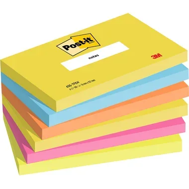 Post-it, POST-IT Haftnotizen Energy 127x76mm 655-TFEN 6-farbig 6x100 Blatt