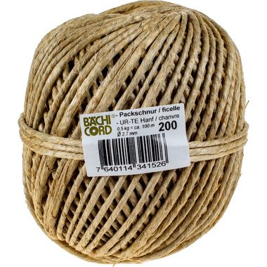 BAECHI, BAECHI Packschnur Hanf 511002005 500g, 2,7mm 100m