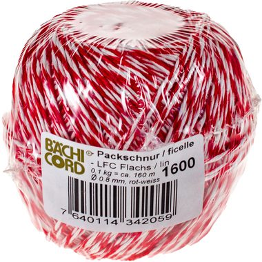 BAECHI, BAECHI Packschnur LFC rot/weiss 541016051 160m 0,8mm