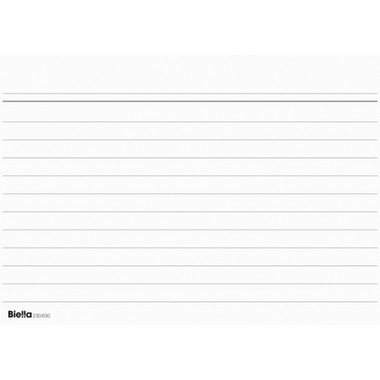 Biella, BIELLA Karteikarten liniert A6 230630 weiss, 148x105mm 100 Stk.