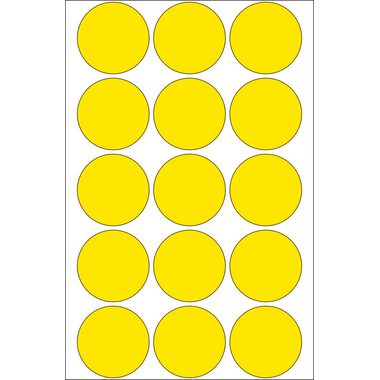 HERMA, HERMA Markierungspunkte 32mm 2271 gelb 480 St./32 Blatt