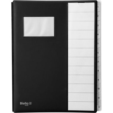 Biella, BIELLA Pultmappe A4 32041202 schwarz 12-teilig