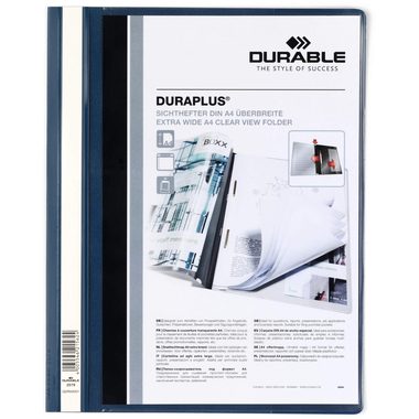 DURABLE, DURABLE Angebotshefter DURAPLUS 2579/07 f&uuml;r 100 Blatt A4 dunkelblau