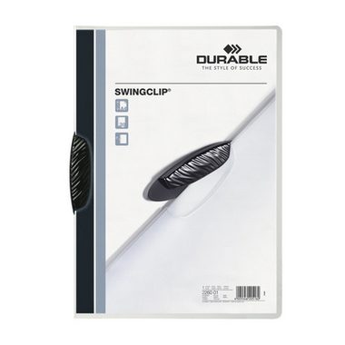 DURABLE, DURABLE Klemmhefter SWINGCLIP 2260/01 f&uuml;r 30 Blatt A4 schwarz