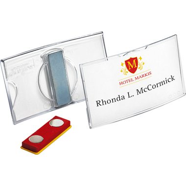DURABLE, DURABLE Namensschild Konvex mit Magnet 8123/19 transp.,acryl,40x75mm 25 Stk.