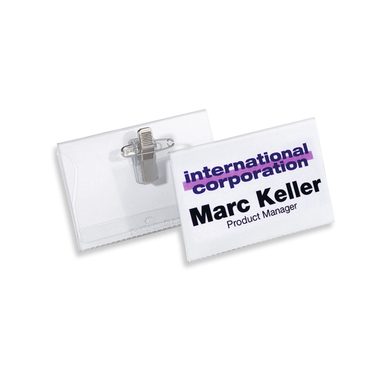 DURABLE, DURABLE Namenschild Kombiklemme 8101/19 transp., PVC, 54x90mm 50 Stk.