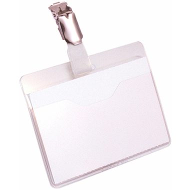 DURABLE, DURABLE Namensschild mit Clip 8106/19 transp., PVC, 60x90mm 25 pcs.