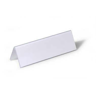 DURABLE, DURABLE Tischnamensschild Dachform 8052/19 transp., 61/122x210mm 25 Stk.