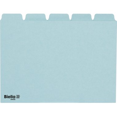 Biella, BIELLA Kartei-Leitkarten Blanko A6 210655.05 blau, 25-teilig