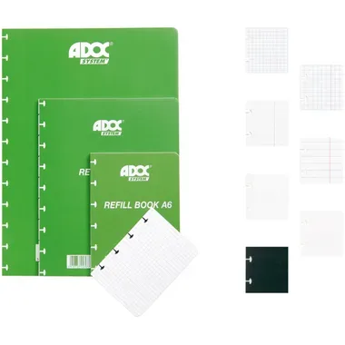 ADOC, ADOC Ersatzbl&auml;tter A4 6844.630 kariert 72 Blatt