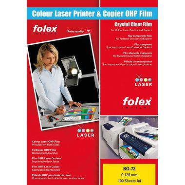 Folex, FOLEX Folie A4 BG72 125my 100 Blatt