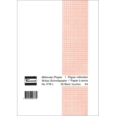 FAVORIT, FAVORIT Block A4 1778 C weiss 80g 25 Blatt