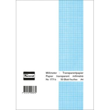 FAVORIT, FAVORIT Block A4 1771 B transparent 65g 50 Blatt