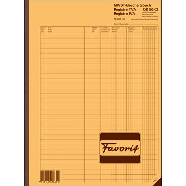 FAVORIT, FAVORIT Kassabuch MwSt 354OK 50x2 Blatt