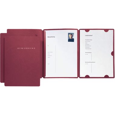 PAGNA, PAGNA Bewerbungsmappe Select 22016-01 rot 3 St&uuml;ck