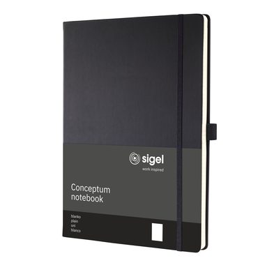 CONCEPTUM, CONCEPTUM Notizbuch 213x295x20mm CO110 blanko schwarz