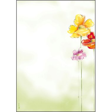 Sigel, SIGEL Motiv-Papier A4 DP123 Spring Flowers 90g,50 Blatt