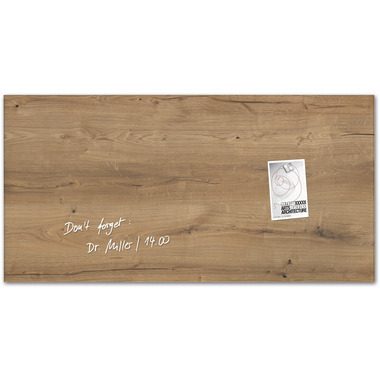 Sigel, SIGEL Glas-Magnetboard GL258 Natural-Wood 910x460x15mm