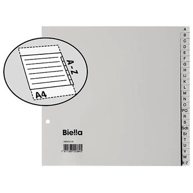 Biella, BIELLA Register PP grau A4 19642400 24-teilig a-z teildeckend