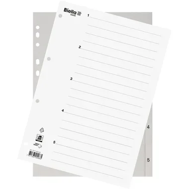 Biella, BIELLA Register PP grau A4 471405.00 1-5, Vollformat