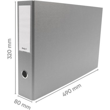Biella, BIELLA Ordner 8cm 120358.00 grau A3 quer