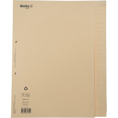 Biella, BIELLA Bauabrechnungsregister A4 464426.00 26-teilig, braun, blanko