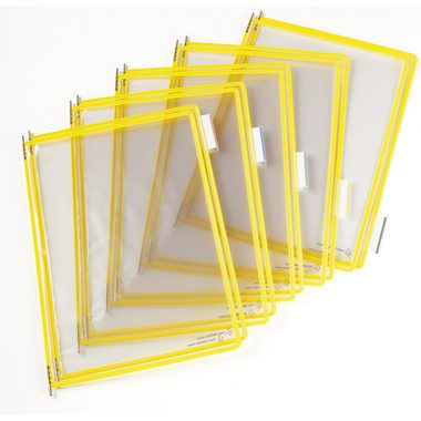 TARIFOLD T-Display Drehtasche A4 114004 PVC inkl. 5 Tabs gelb 10 Stk.