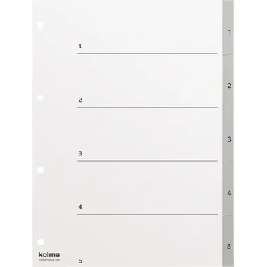 Kolma, KOLMA Register PP grau A4 18.554.03 1-5