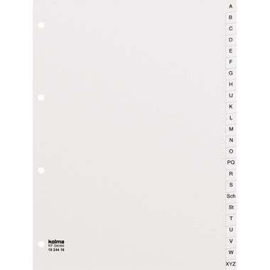 Kolma, KOLMA Register PP weiss A4 18.244.16 A-Z