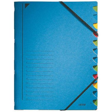 Leitz, LEITZ Ordnungsmappe A4 39120035 blau 12 F&auml;cher