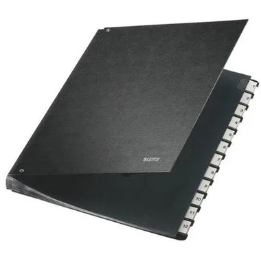 Leitz, LEITZ Pultordner Hartkarton 58120095 schwarz 12 F&auml;cher