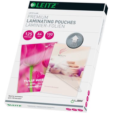 Leitz, LEITZ Laminiertasche A4 74810000 glanz, 125my 100 Stk