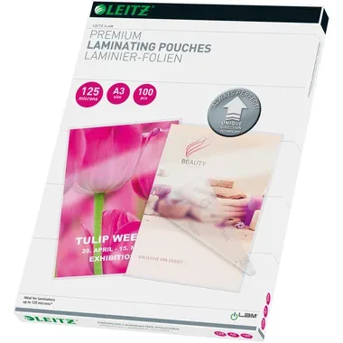 Leitz, LEITZ Laminiertasche A3 74880000 glanz, 125my 100 Stk