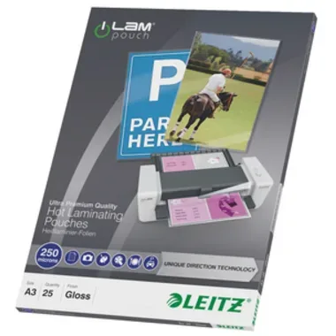Leitz, LEITZ Laminiertasche A3 74910000 glanz, 250my 25 Stk