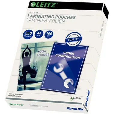 Leitz, LEITZ Laminiertasche A4 16935 glanz, 250my 100 Stk