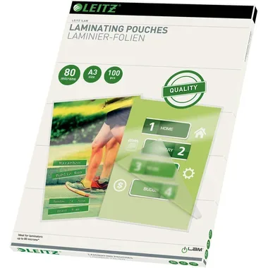 Leitz, LEITZ Laminiertasche A3 33819 glanz, 80my 100 Stk