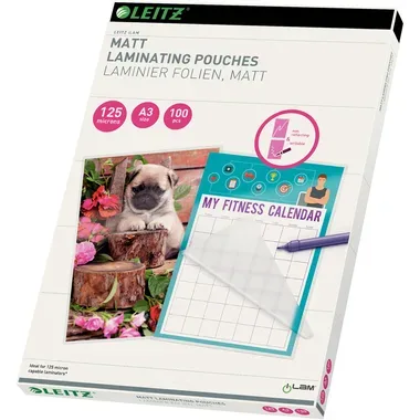 Leitz, LEITZ Laminiertasche A3 16924 matt, 125my 100 Stk