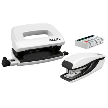 Leitz, LEITZ Locher/Hefter NewNeXXt 55612001 perlweiss Set