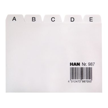 HAN, HAN Karteiregister A7 987 A-Z, grau, 25-teilig