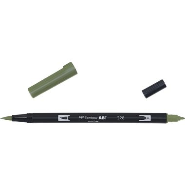 Tombow, TOMBOW Dual Brush Pen ABT 228 graugr&uuml;n