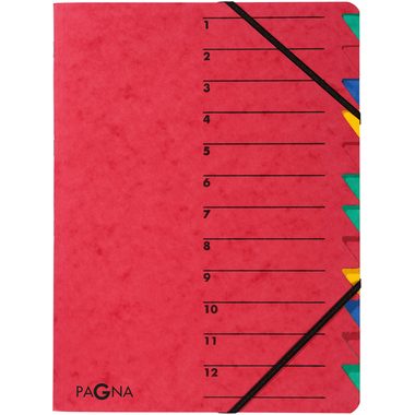PAGNA, PAGNA Ordnungsmappe EASY A4 24131-01 rot 12 F&auml;cher