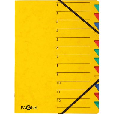 PAGNA, PAGNA Ordnungsmappen EASY A4 24131-05 gelb 12 F&auml;cher